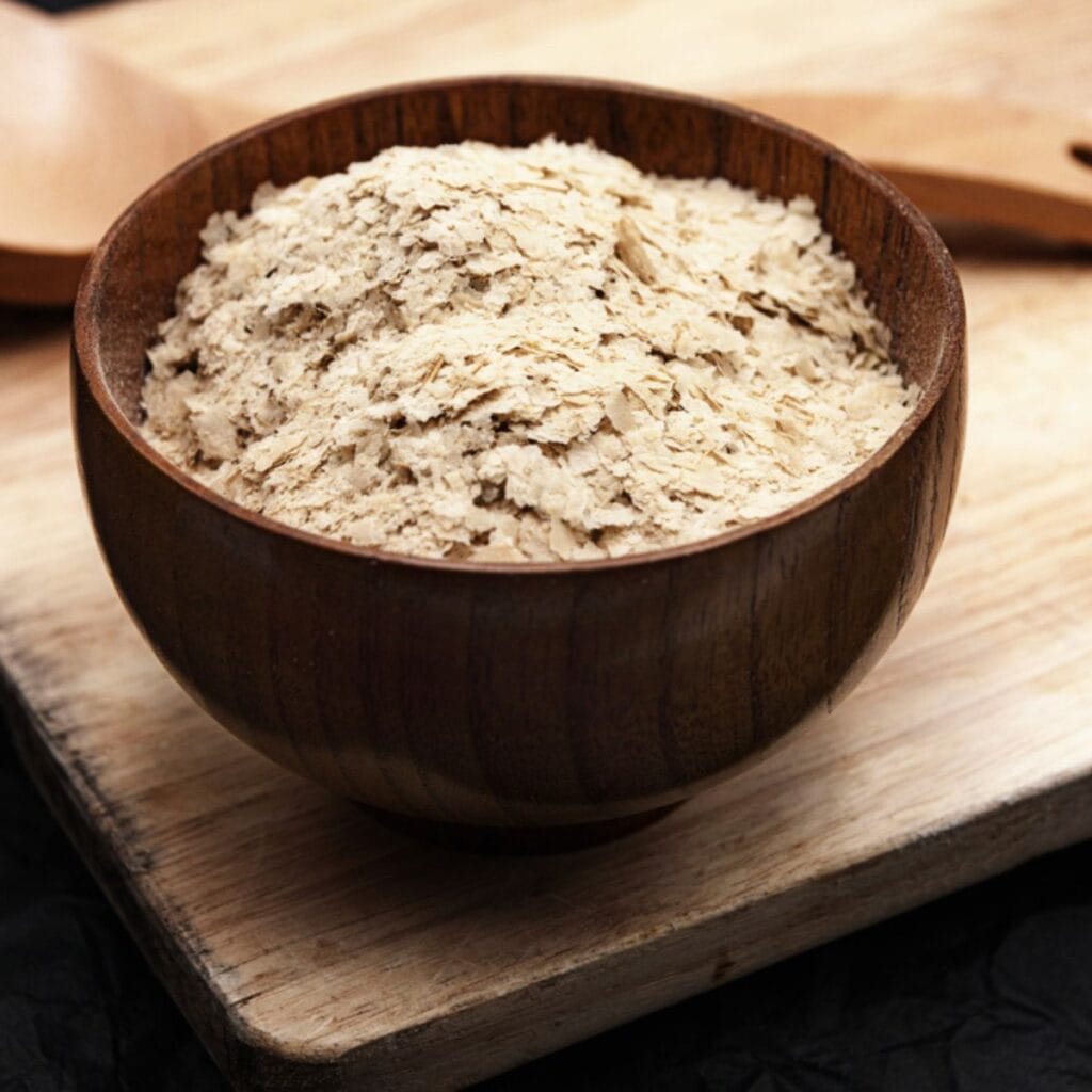 Wooden Bowl of Brewer's Yeast