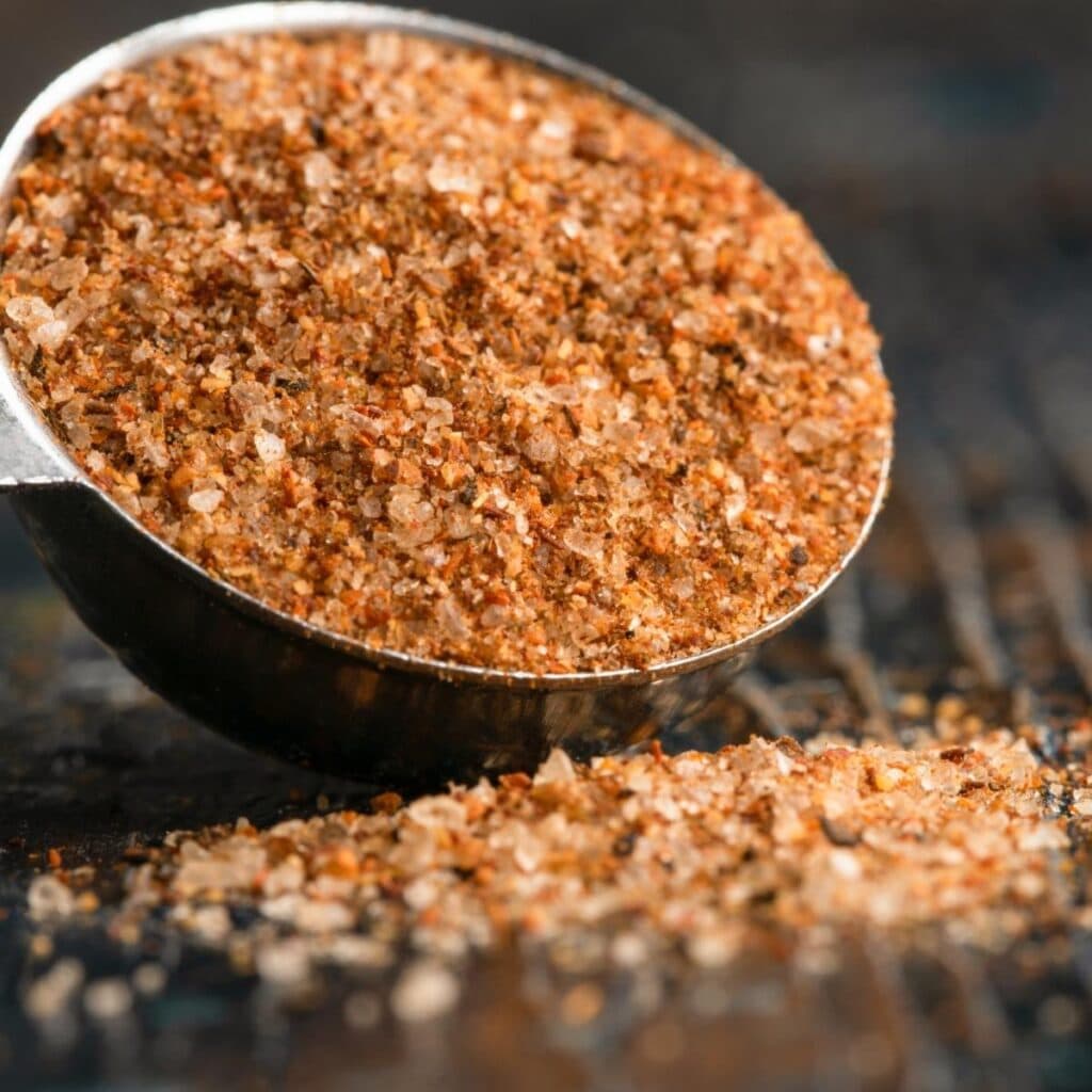 Cajun Seasoning Spilled from a Tablespoon