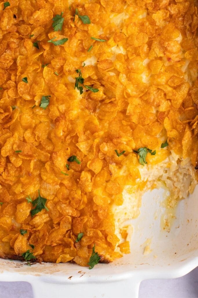 Funeral Potatoes in a Baking Dish