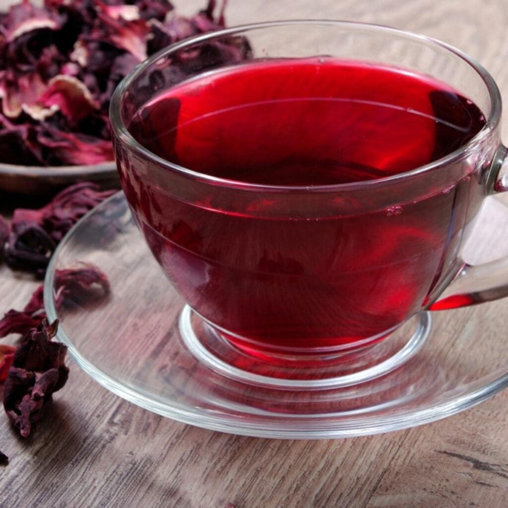 Cup of Fresh Hibiscus Tea