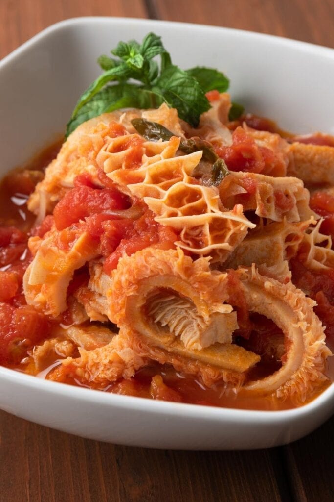 Homemade Beef Tripe with Tomato Sauce