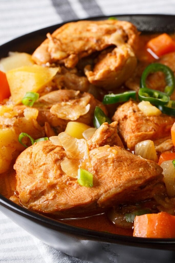 Homemade Chicken Stew with Carrots and Potatoes