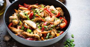 Homemade Stir-Fry Quorn Chicken Pieces with Vegetables