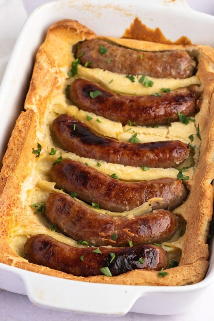 Homemade Toad in the Hole with Pork Sausage
