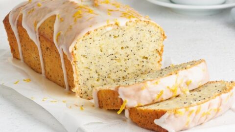 Lemon Bread with Poppy Seeds and Sugar Glaze