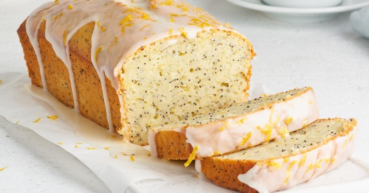 Lemon Bread with Poppy Seeds and Sugar Glaze