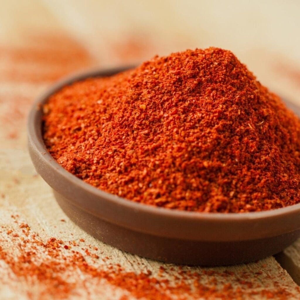 Paprika on a Wooden Dish