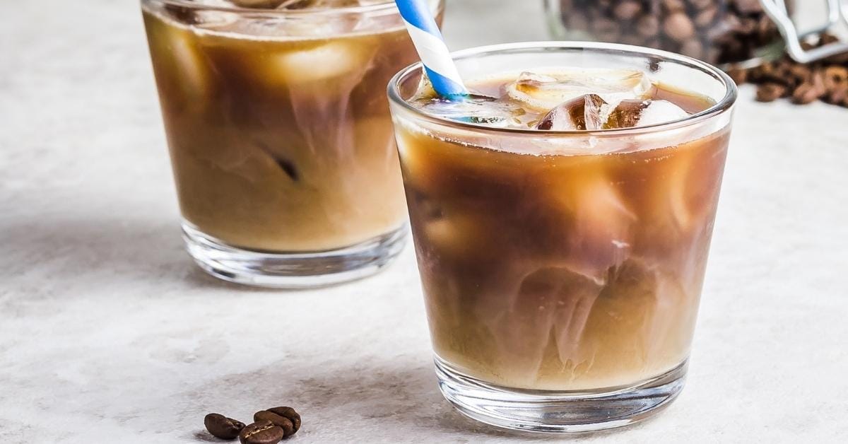 Refreshing Iced Coffee Latte with Ice