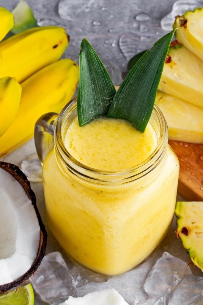Refreshing Pineapple, Coconut and Banana Smoothie
