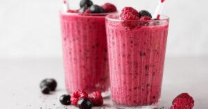 Refreshing Red Berry Energy Smoothie with Chia Seeds
