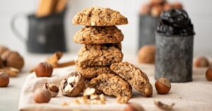 Stacked Oatmeal Cookies with Dried Fruits