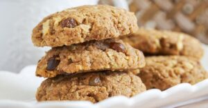 Sweet Homemade Almond Pulp Cookies with Raisins
