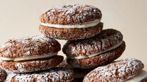 Sweet Homemade Coconut Sugar Crinkle Cookies with Filling
