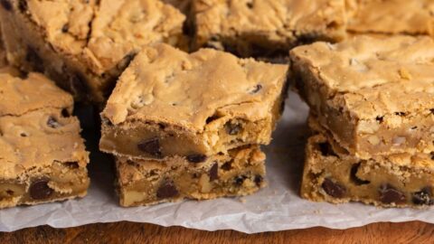 Sweet Homemade Congo Squares with Chocolate Chips