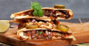 Tasty Ground Elk Quesadillas with Pepper and Salsa