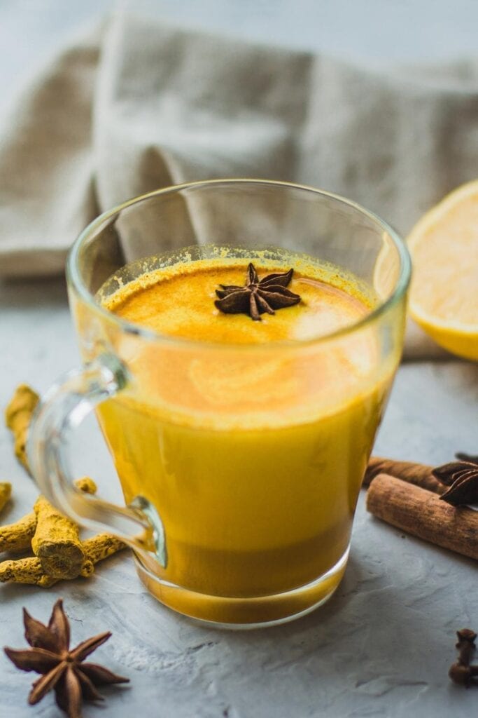 Turmeric Drink with Lemon and Spices