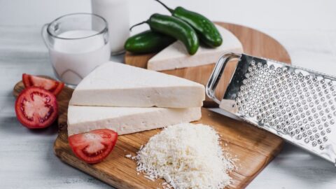 White Cotija Cheese with Tomatoes and Peppers