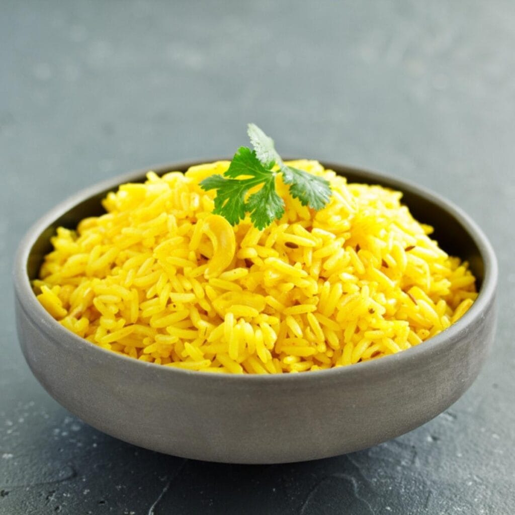 Yellow Rice in a Bowl