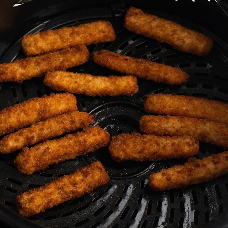 Freshly Cooked Air Fryer Fish Sticks