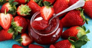 Appetizing Strawberry Jam with Fresh Red Strawberries