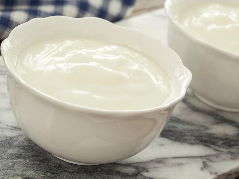 Australian Yogurt on a Ceramic Bowl