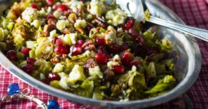 Brussels Sprouts with Pomegranate and Walnuts