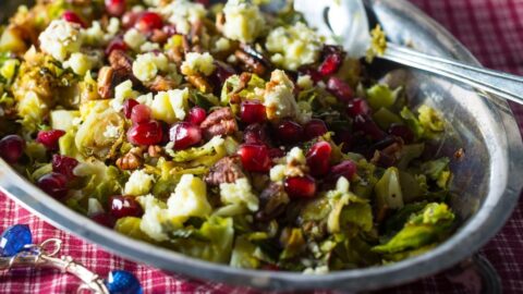 Brussels Sprouts with Pomegranate and Walnuts