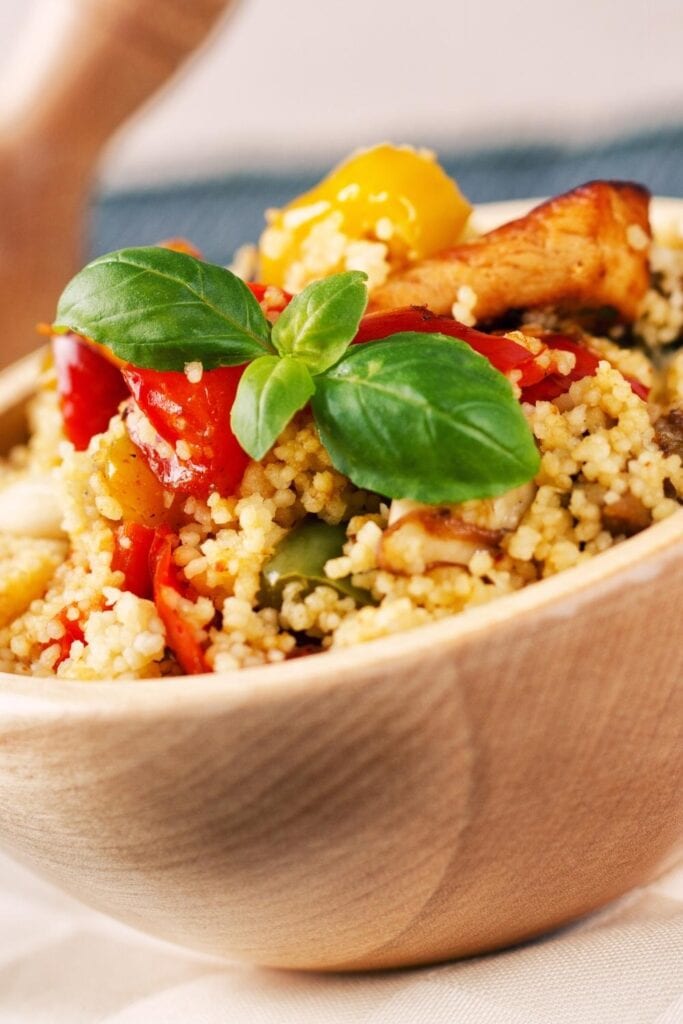Couscous Grain Salad with Meat and Vegetables
