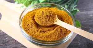 Curry Powder in a Glass Bowl