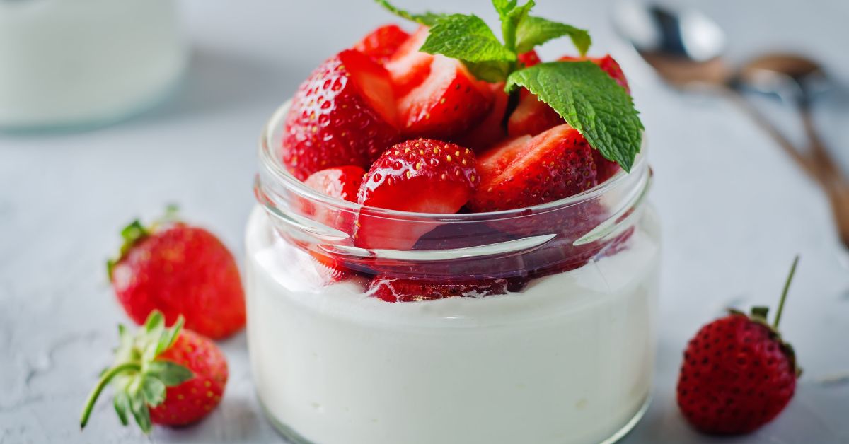 Greek Yogurt with Fresh Strawberries