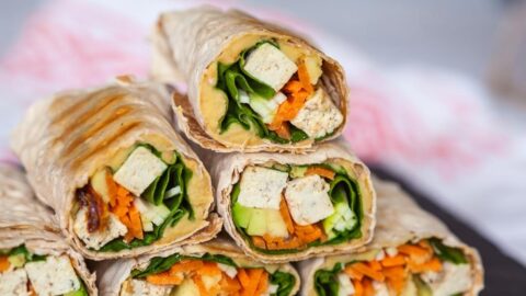 Healthy Vegan Tofu Tortilla Wraps