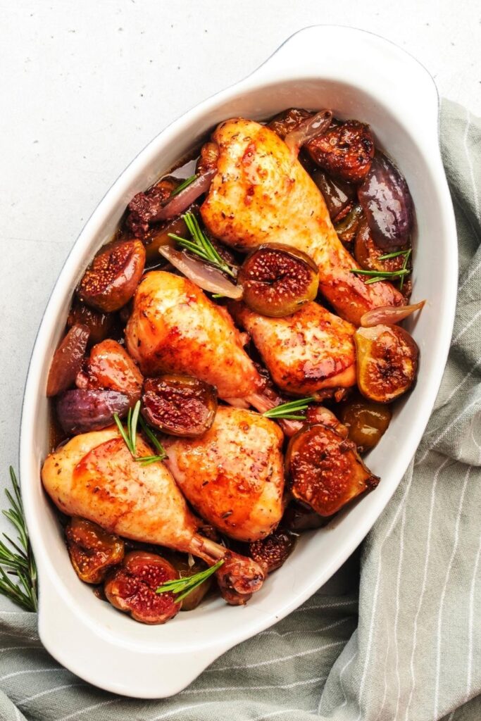 Homemade Balsamic Chicken Drumsticks with Figs