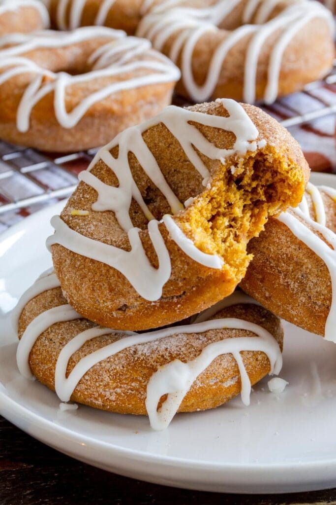 Homemade Gluten free Cinnamon Donuts with Sugar Glaze