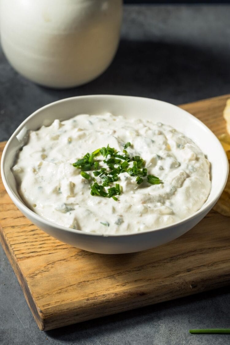 13 Best Dips With Sour Cream For Parties Insanely Good   Homemade French Onion Dip With Sour Cream 750x1125 