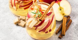 Homemade Non-Alcoholic Apple Cider Sangria with Cinnamon