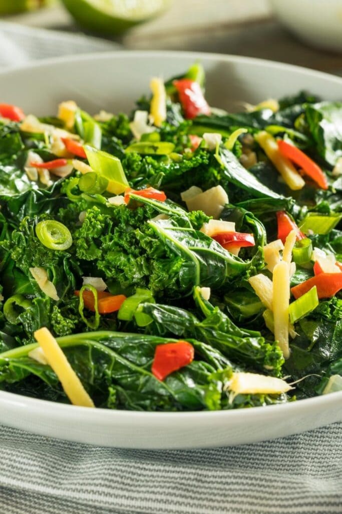 Organic Collard Greens with Kale and Tomatoes