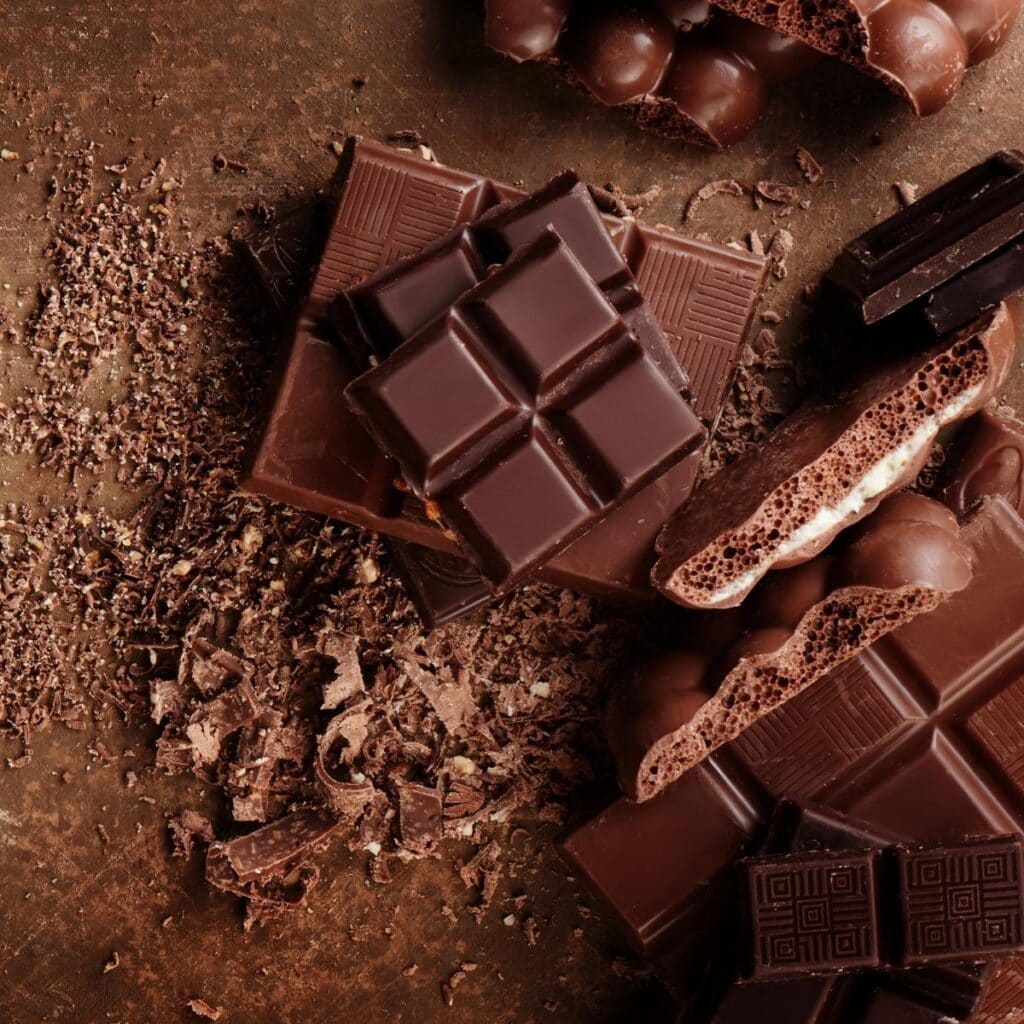 Pieces of Sweet Chocolate Bars