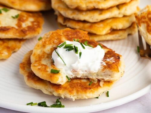 Blue cheese potato cakes