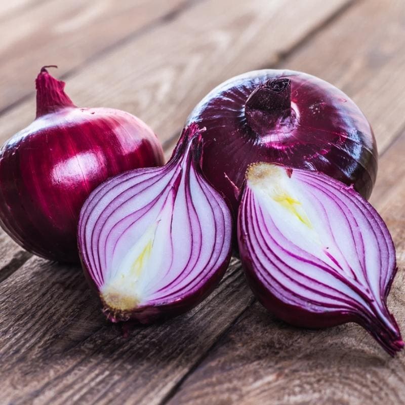 Peeled and Sliced Red Onions