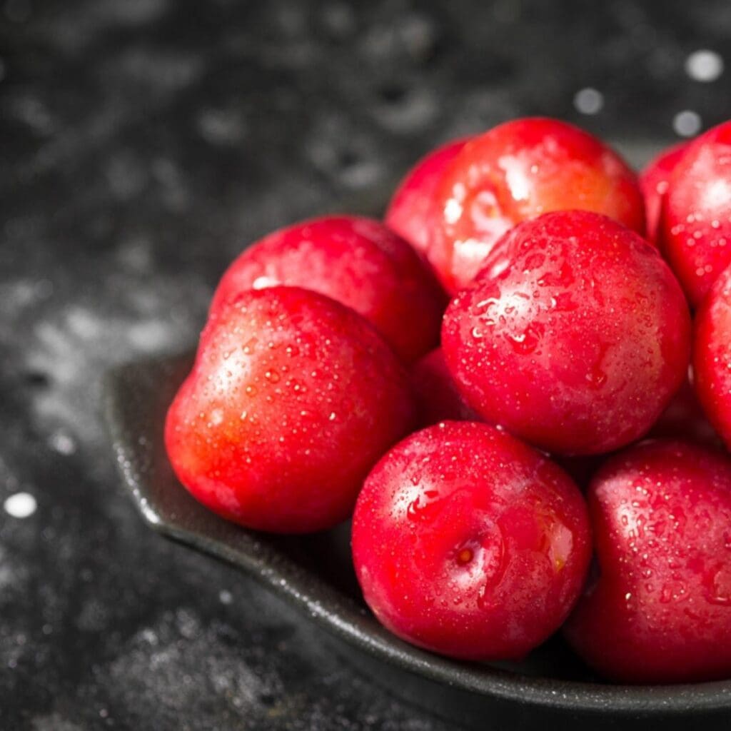 Fresh Red Plums