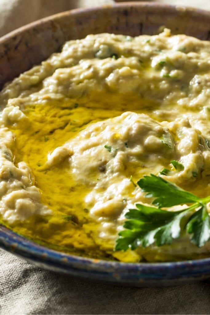 Savory Baba Ganoush with Olive Oil