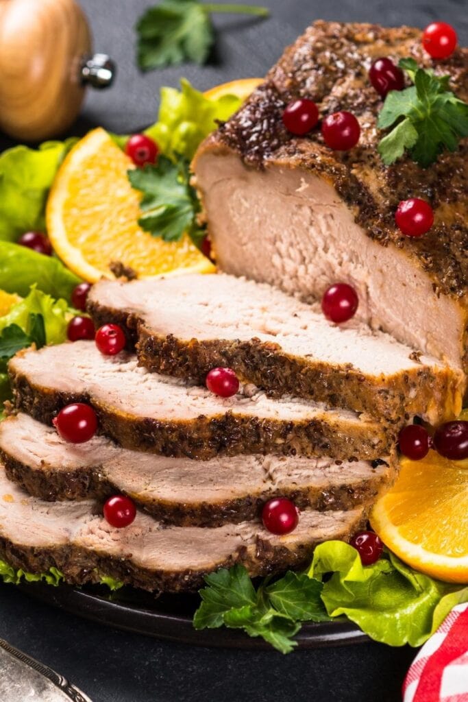 Savory Christmas Ham with Cranberry and Oranges