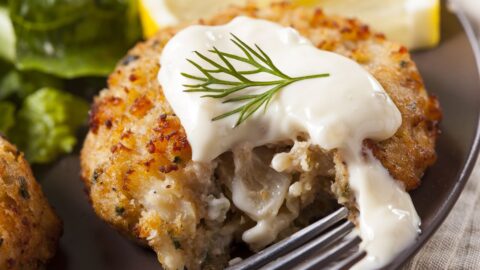 Savory Homemade Paula Deen Crab Cakes with Mayonnaise