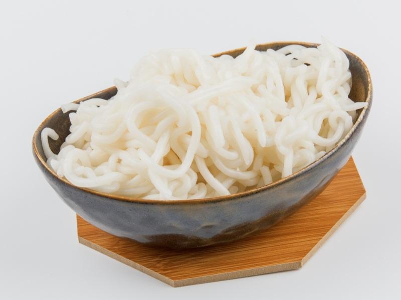 Silver Needle Noodles on a Boat -Shaped Bowl