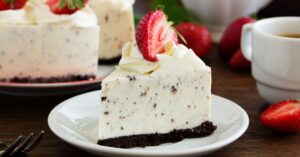 Sweet Oreo Cheesecake with Fresh Strawberry Topping