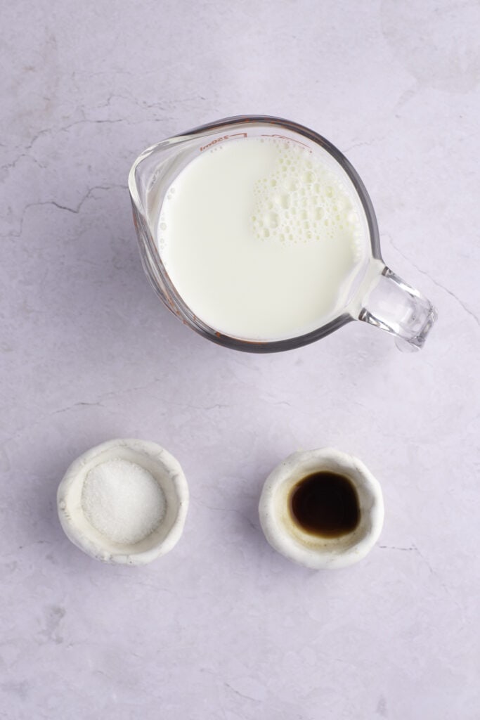 Angel Milk Ingredients: milk, sugar, and vanilla