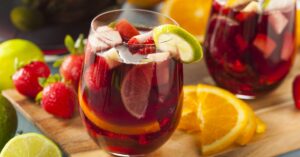 Boozy Homemade Red Sangria with Lime, Oranges and Apples