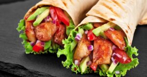Burrito Wraps with Grilled Chicken and Vegetables