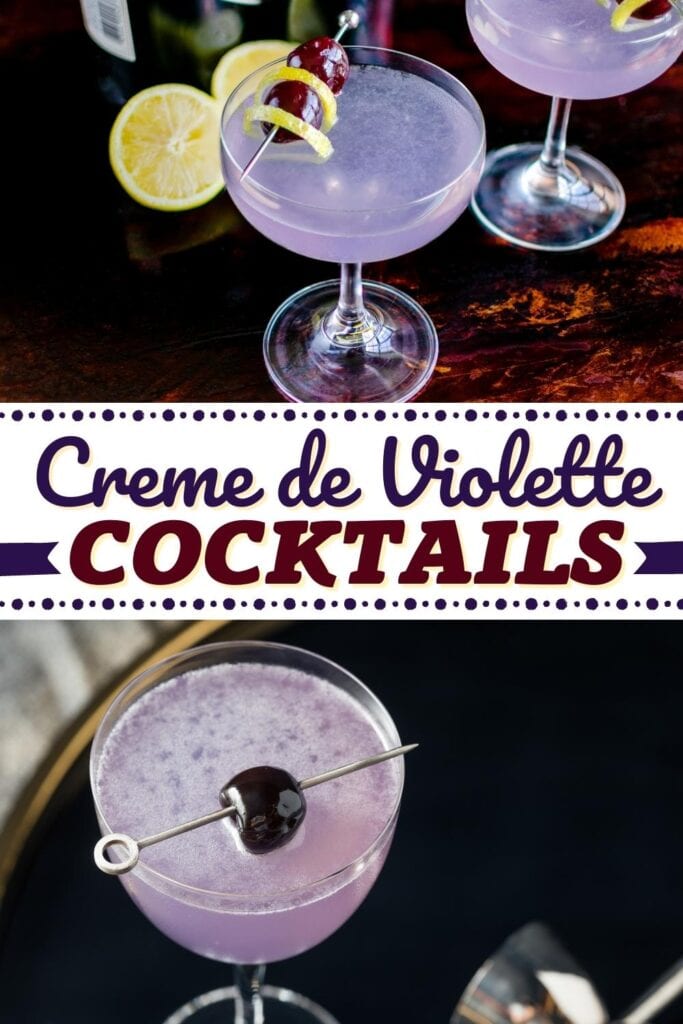 violet cream cocktails