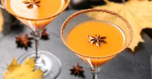 Fall Pumpkin Pie Martini with Cinnamon
